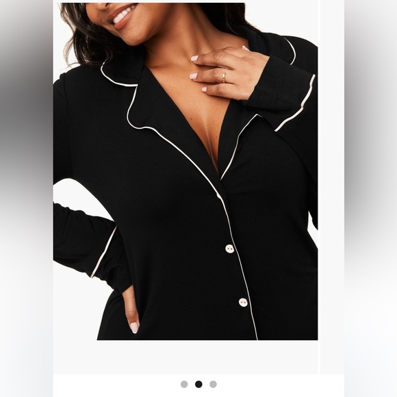 Adore Me Black and White Matilda Pajama Set - Picture 2 of 4